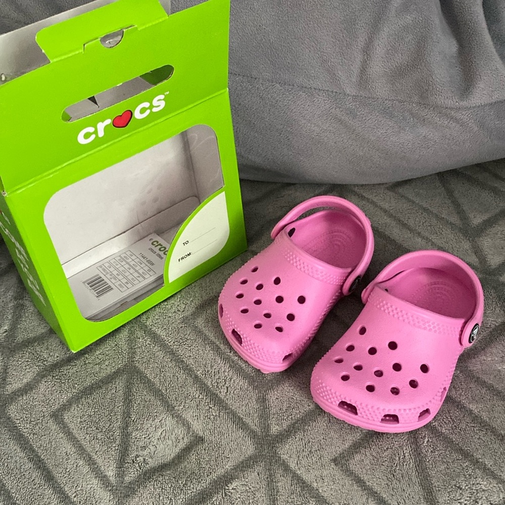 Pink Crocs Littles